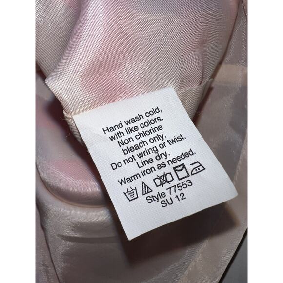 J. Crew Factory Dress Size 6 Pink Cream Striped Spaghetti Strap Elastic Waist - Picture 8 of 15